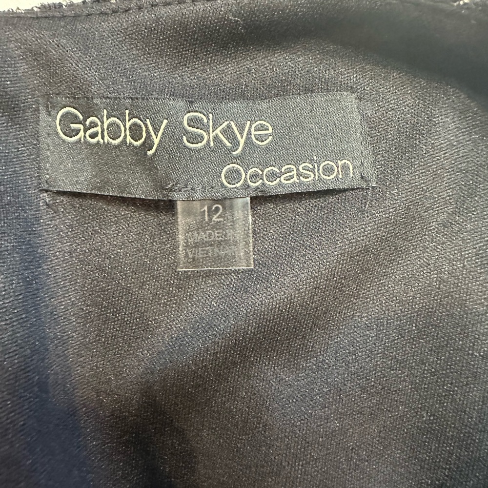 🎉Gabby Sky Metallic Lace Occasion Dress Size 12 - Picture 4 of 5